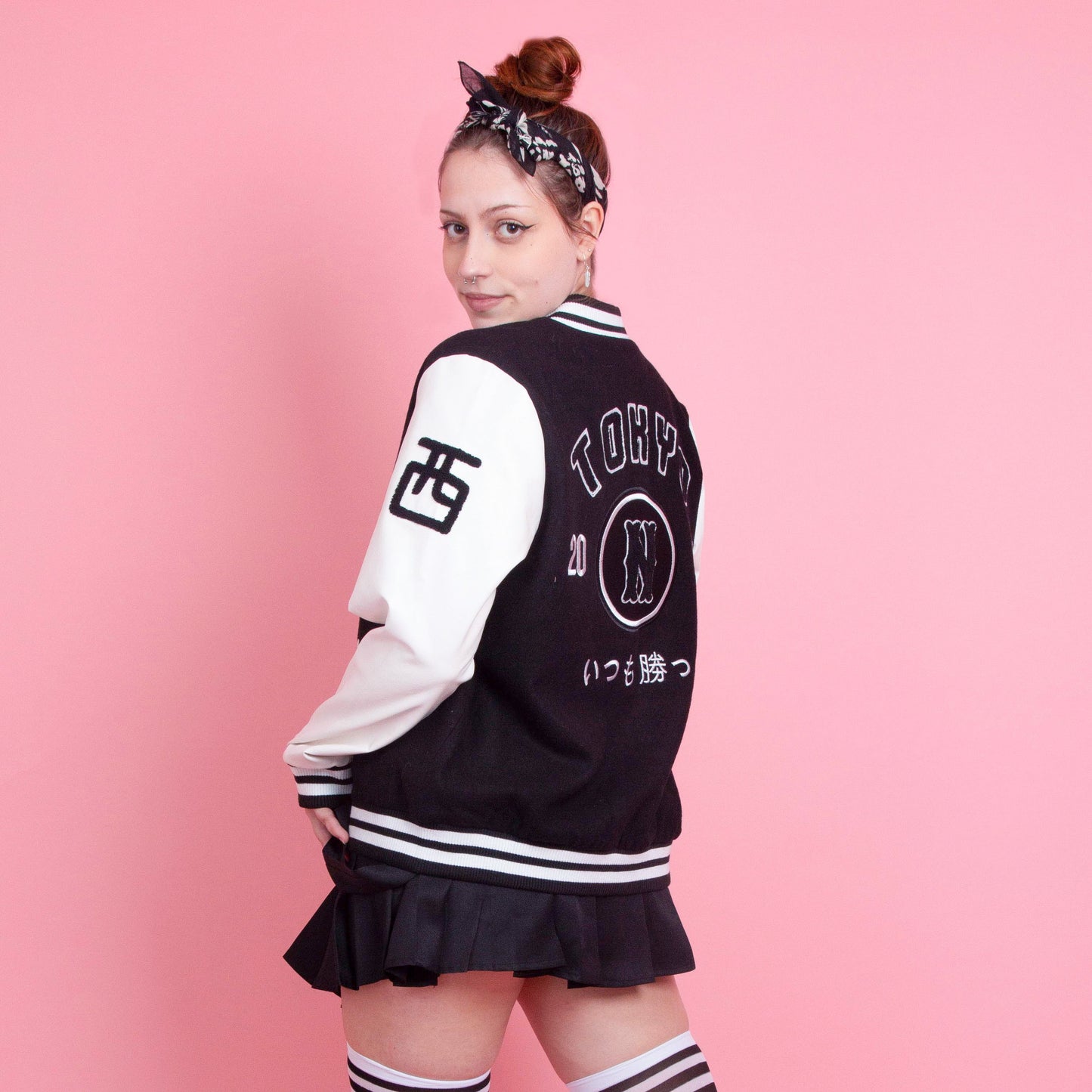 Nishi Tokyo Varsity Jacket Black