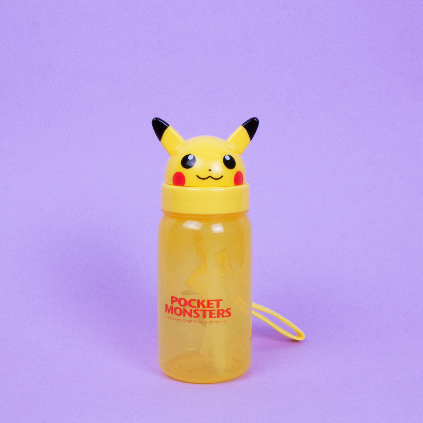 Pikachu Drink Bottle with Straw