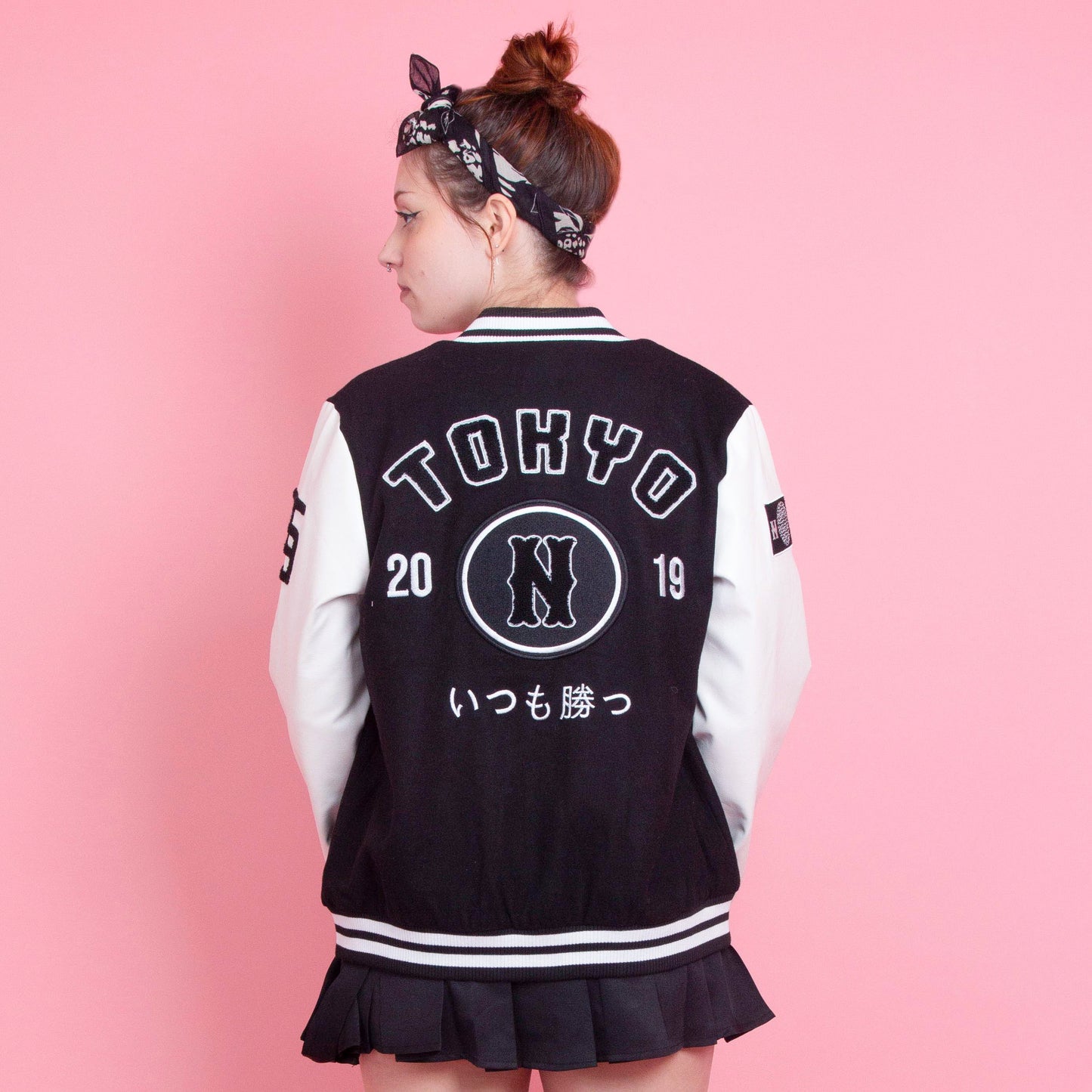 Nishi Tokyo Varsity Jacket Black