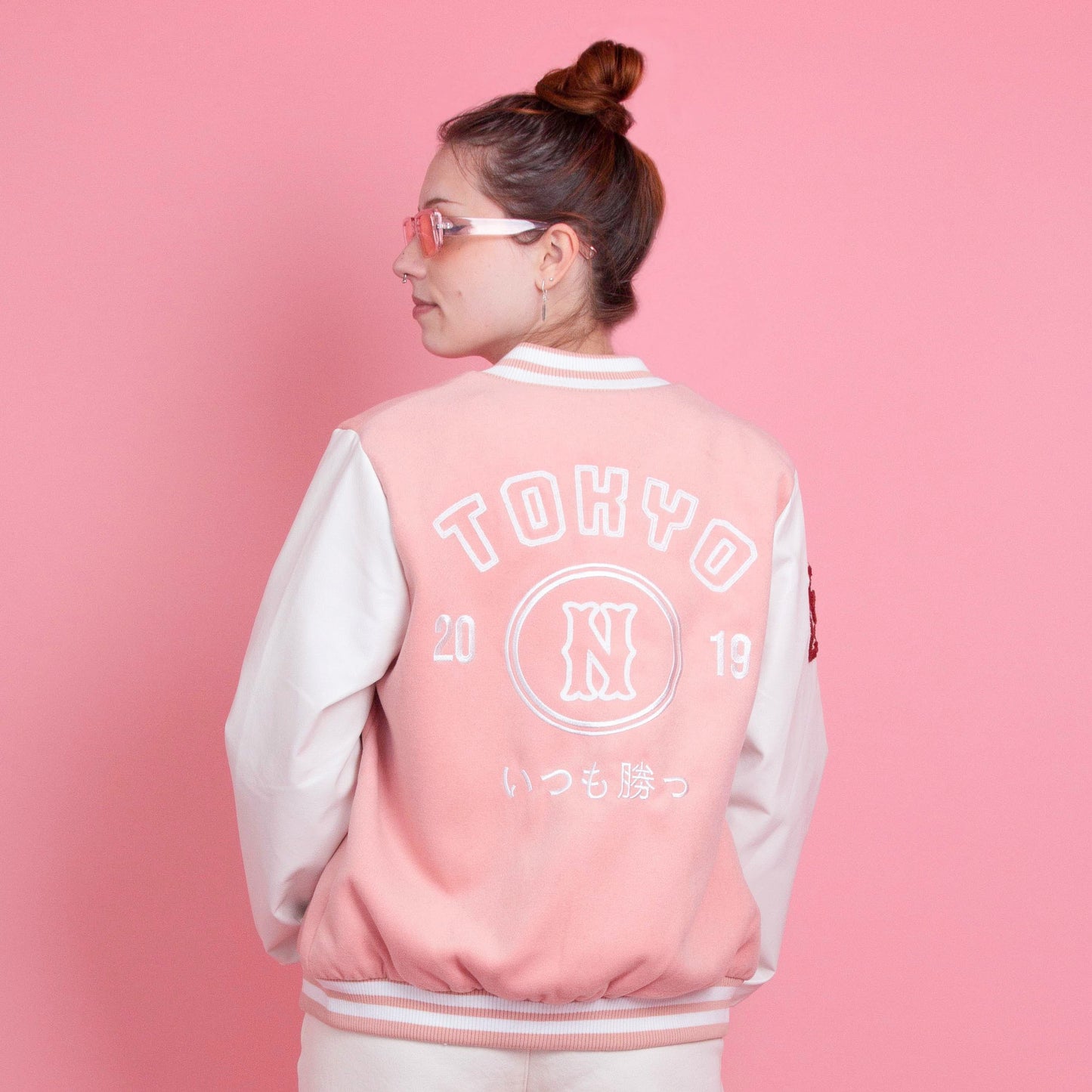 Tokyo Varsity Jacket Pink