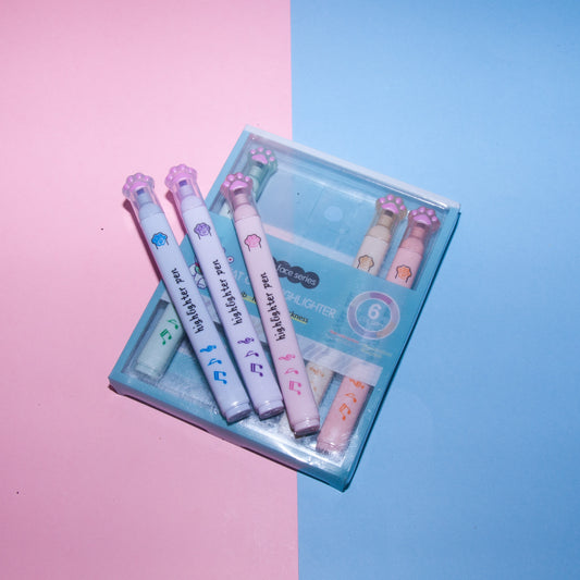 Kawaii Cat Paw Highlighter Set