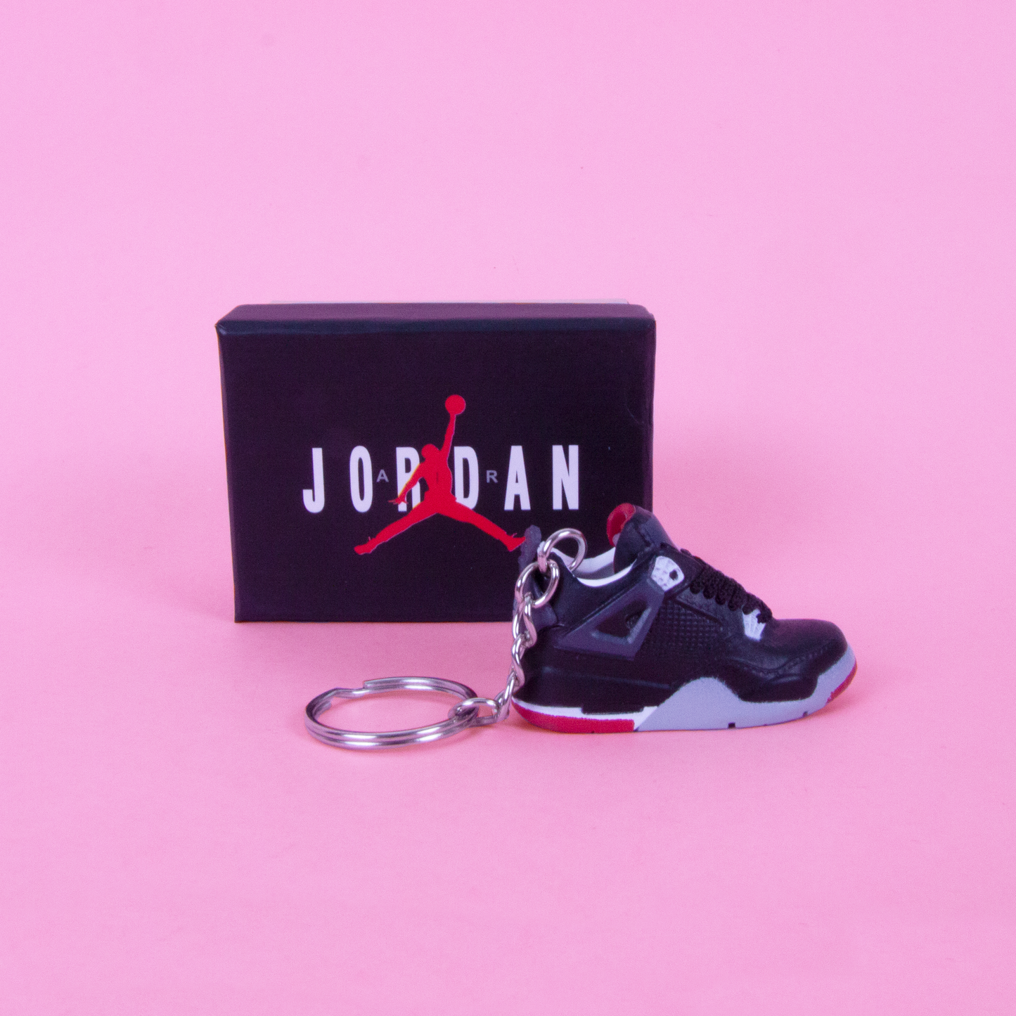 Air Jordan 4 Retro Bred Sneaker Keychain