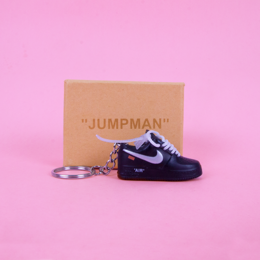 Nike Air Force 1 Low x Off White Black Sneaker Keychain
