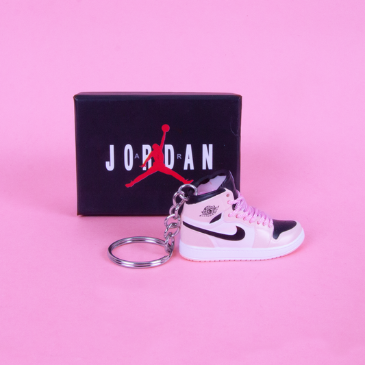 Air Jordan 1 Mid Pink Quartz Sneaker Keychain