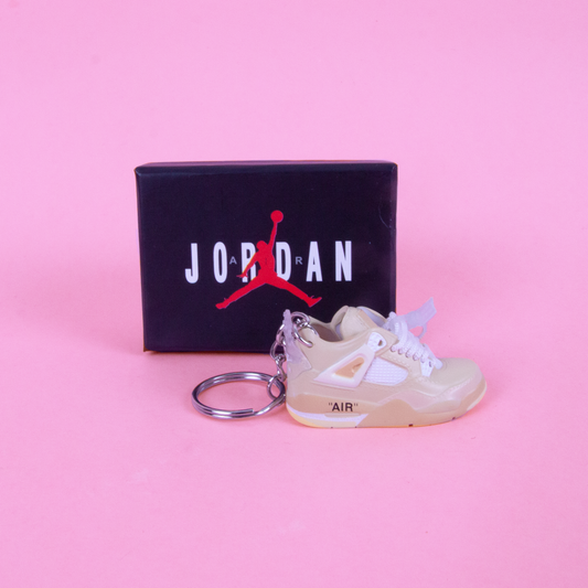 Jordan 4 Off-White Sail Sneaker Keychain