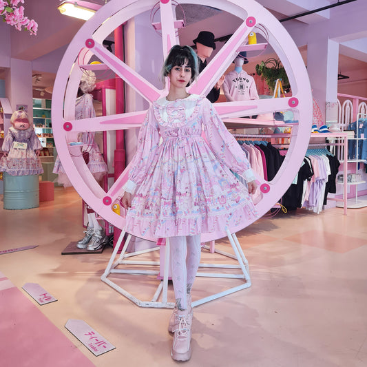 Lolita Pink Bear Dress Onesize