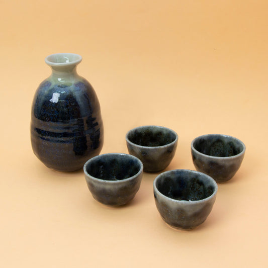H&K Hikari Blue Sake Set