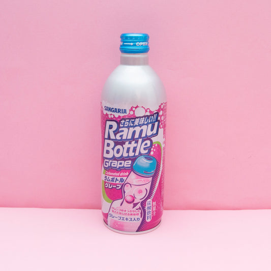 Sangaria Ramune Bottle Grape Flavor.