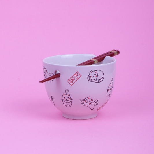H&K Happy Cat Soba Bowl