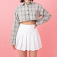 Basic High Waist Pleated Skirt